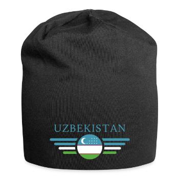 ich liebe Usbekistan, Eleganz Stil Design T-Shirt - Jersey-Beanie - Schwarz - Vorne