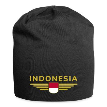Indonésie Jakarta Fan Outfit Design T Shirt - Bonnet en jersey - noir - Devant