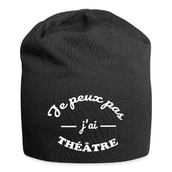 Ich kann kein Theater haben - Jersey-Beanie - Schwarz - Vorne