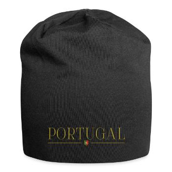 J’aime le Portugal, T-shirt design de style élégance - Bonnet en jersey - noir - Devant