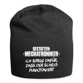 Mechatroniker Mechatronikerin Mechatronik Geschenk - Jersey-Beanie - Schwarz - Vorne