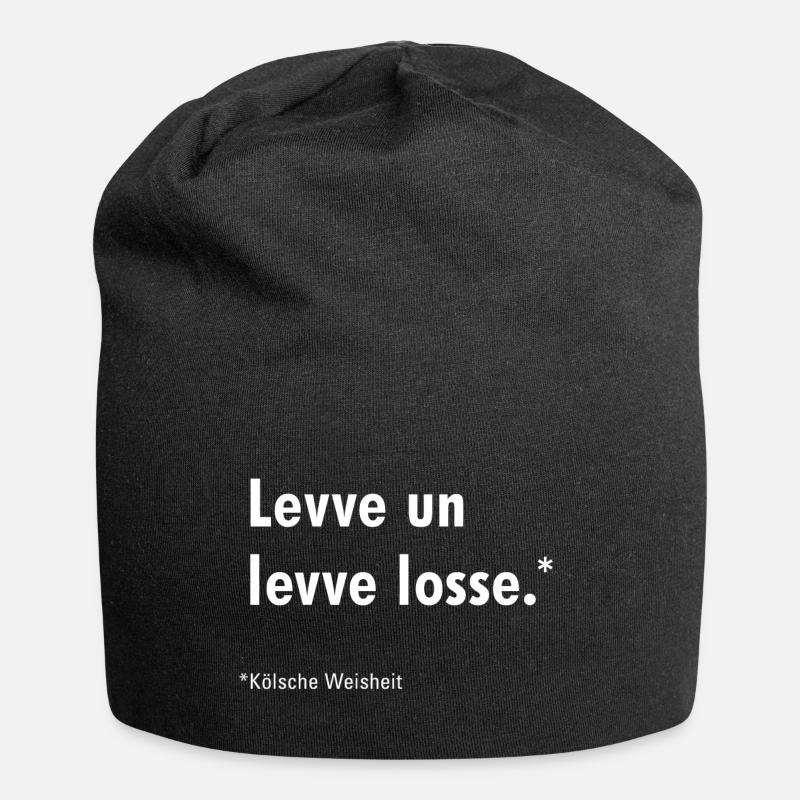 Levve un levve losse - Jersey Beanie - black