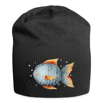 Poisson sucré aux bulles - Bonnet en jersey - noir - Devant
