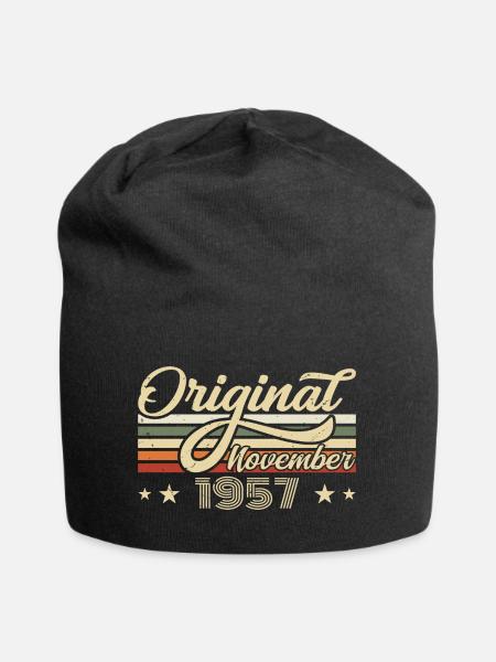 Novembre 1957 Cadeau d’anniversaire Novembre 1957 - Bonnet en jersey - noir