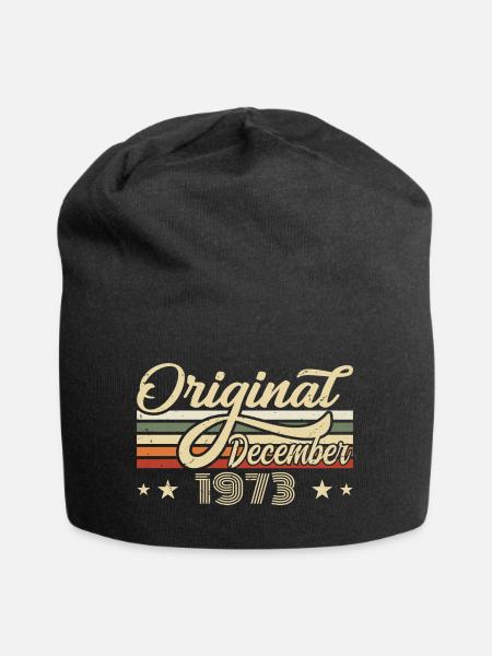 Décembre 1973 - Cadeau d’anniversaire Décembre 1973 - Bonnet en jersey - noir