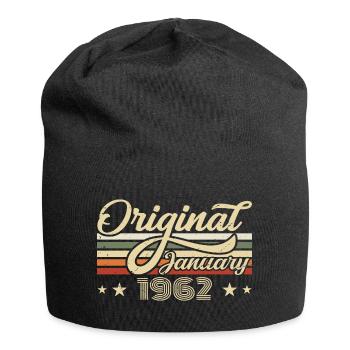 Geburtstag Januar 1962 Januar geboren im Januar - Jersey-Beanie - Schwarz - Vorne