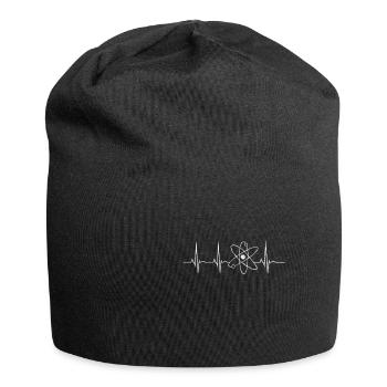 Physik Physiker Herzschlag Student Labor Geschenk - Jersey-Beanie - Schwarz - Vorne