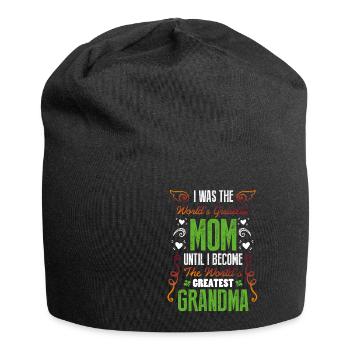 J'étais la plus grande maman du monde - Bonnet en jersey - noir - Devant