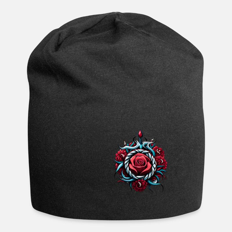 ROSE Tatoo - Jersey Beanie - black