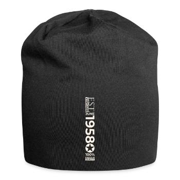 65th Birthday Man Original June Vintage 1958 - Jersey Beanie - black - Front