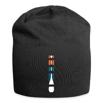 Paddel Streifen senkrecht - Jersey-Beanie - Schwarz - Vorne