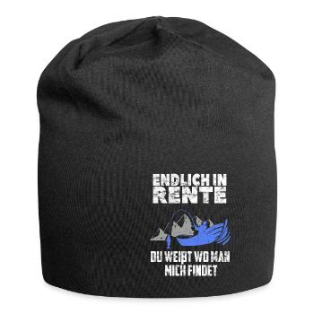 Rente Angler lustiger Spruch Ruhestand Angeln Boot - Jersey-Beanie - Schwarz - Vorne