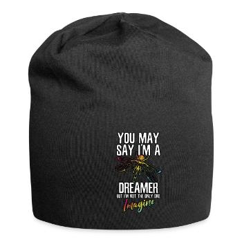You May Say I'm a Dreamer Imagine - Jersey-Beanie - Schwarz - Vorne