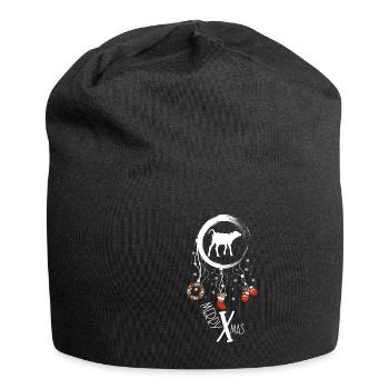 Kalb Weihnachten Weihnachtstraumfänger - Jersey-Beanie - Schwarz - Vorne