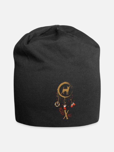 Miniature Pinscher Weihnachten Weihnachtstraumfäng - Jersey-Beanie - Schwarz