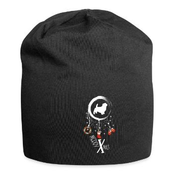 Norfolk Terrier Weihnachten Weihnachtstraumfänger - Jersey-Beanie - Schwarz - Vorne