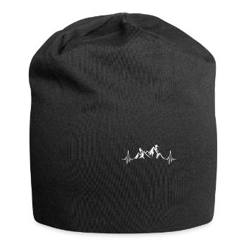 Ski de randonnée Heartbeat Mountains Skieur Sports d'hiver - Bonnet en jersey - noir - Devant
