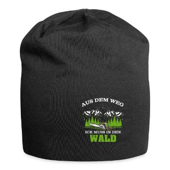 Ich muss in den Wald Kettensäge Motorsäge - Jersey-Beanie - Schwarz - Vorne