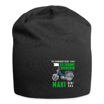 Maxi Moped Nur die Besten Oldtimer Mopedfahrer - Jersey-Beanie - Schwarz - Vorne