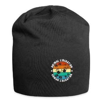 Animal Liberation Human Liberation Prints - Jersey Beanie - black - Front