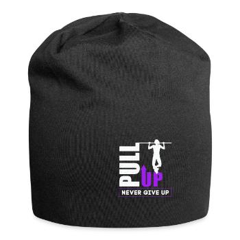 Pull Up Never Give Up Frauen Calisthenics - Jersey-Beanie - Schwarz - Vorne