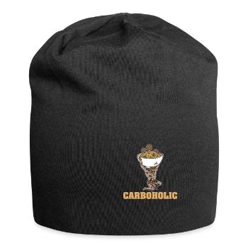 Carboholic Funny Carbohydrate Loading Noodles - Jersey Beanie - black - Front