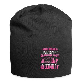 Ich hätte nie gedacht, dass ich ein super sexy - Jersey-Beanie - Schwarz - Vorne
