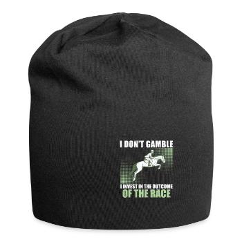 I Don't Gamble Funny Derby Day Gambling For Horse - Jersey Beanie - black - Front