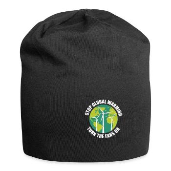 Schalten Sie die Lüfter ein Lustiger - Jersey-Beanie - Schwarz - Vorne