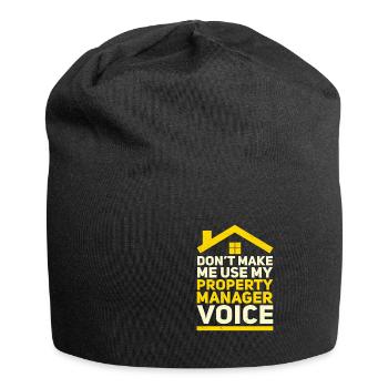 Don't Make Me Use My Funny Property Management - Jersey Beanie - black - Front