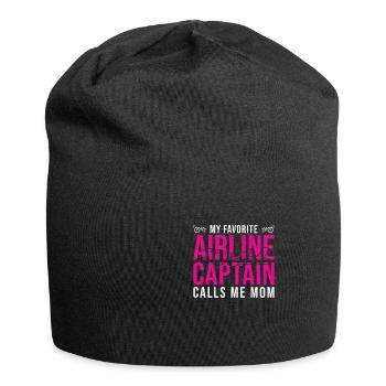 Mon pilote préféré m'appelle maman pour un amant - Bonnet en jersey - noir - Devant