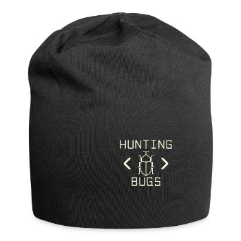 Hunting Bugs Funny Programmer Entomologist - Jersey Beanie - black - Front