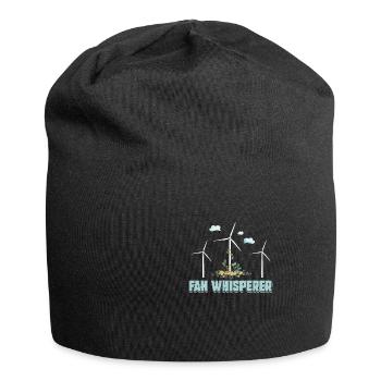 Fan Whisperer Technicien d'éolienne amusant - Bonnet en jersey - noir - Devant