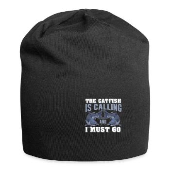 Humour de pêche amusant pour poissons de fond - Bonnet en jersey - noir - Devant