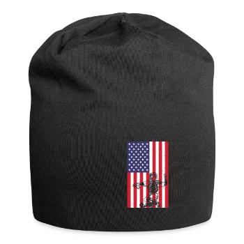 Amerikanische Flagge Baseball Catcher - Jersey-Beanie - Schwarz - Vorne
