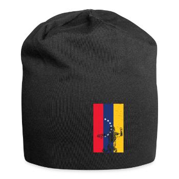 Drapeau du Venezuela Baseball patriotique pour un - Bonnet en jersey - noir - Devant
