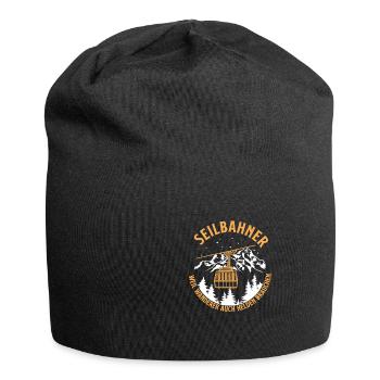 Seilbahner Weil Wanderer Auch Helden Brauchen - Jersey-Beanie - Schwarz - Vorne
