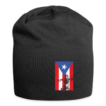 Puerto Rico Flagge Patriotischer Baseball für - Jersey-Beanie - Schwarz - Vorne