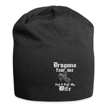 Dragons Fear Me Funny Jousting Lance Buhurt - Jersey Beanie - black - Front