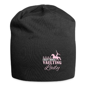 Crazy Horse Vaulting Lady Funny Horse Vaulting - Jersey Beanie - black - Front