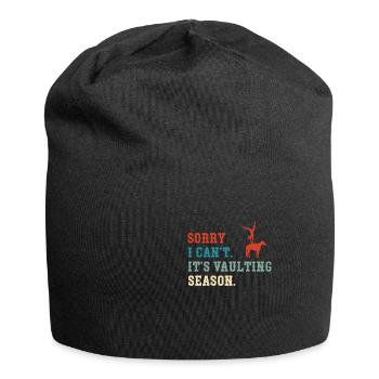 C'est la saison du saut Funny Horse Vaulting Girl - Bonnet en jersey - noir - Devant