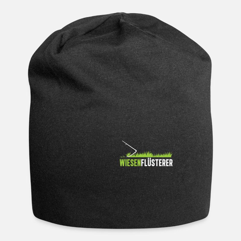 Wiesenflüsterer Lustig Sensenmähen Handmähen - Jersey-Beanie - Schwarz