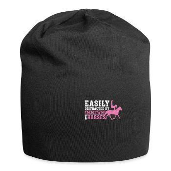 Leicht abgelenkt durch Akrobatik und - Jersey-Beanie - Schwarz - Vorne