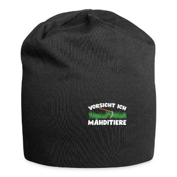 Vorsicht Ich Mähditiere Lustig Sensenmähen - Jersey-Beanie - Schwarz - Vorne