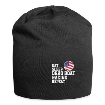 Eat Sleep Patriotisches Drag Boat Racing A Speed - Jersey-Beanie - Schwarz - Vorne