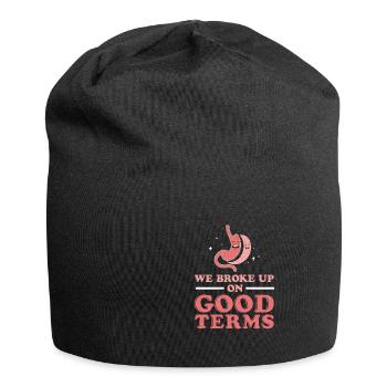 Wir haben uns zu guten Konditionen getrennt - Jersey-Beanie - Schwarz - Vorne