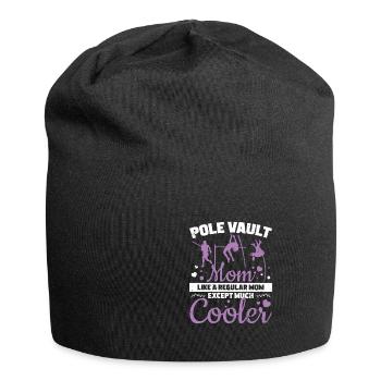 Pole Vault Much Cooler Mom Funny Pole Jumping - Jersey Beanie - black - Front