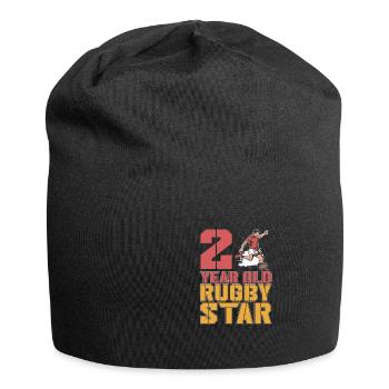 Rugby Football Star 2 Year Old 2nd Birthday - Jersey-Beanie - Schwarz - Vorne