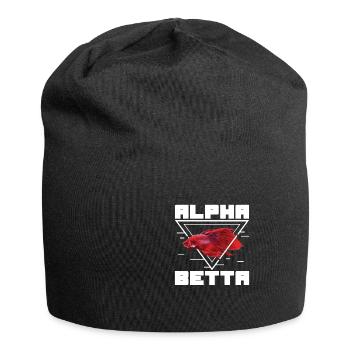 Drôle de poisson Alpha Red Betta pour un - Bonnet en jersey - noir - Devant