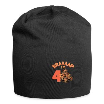 Braaaap I'm 4 Quad ATV 4 Year Old 4th Birthday - Jersey-Beanie - Schwarz - Vorne